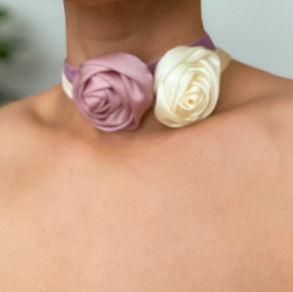 Velvet Rose Sash Necklace