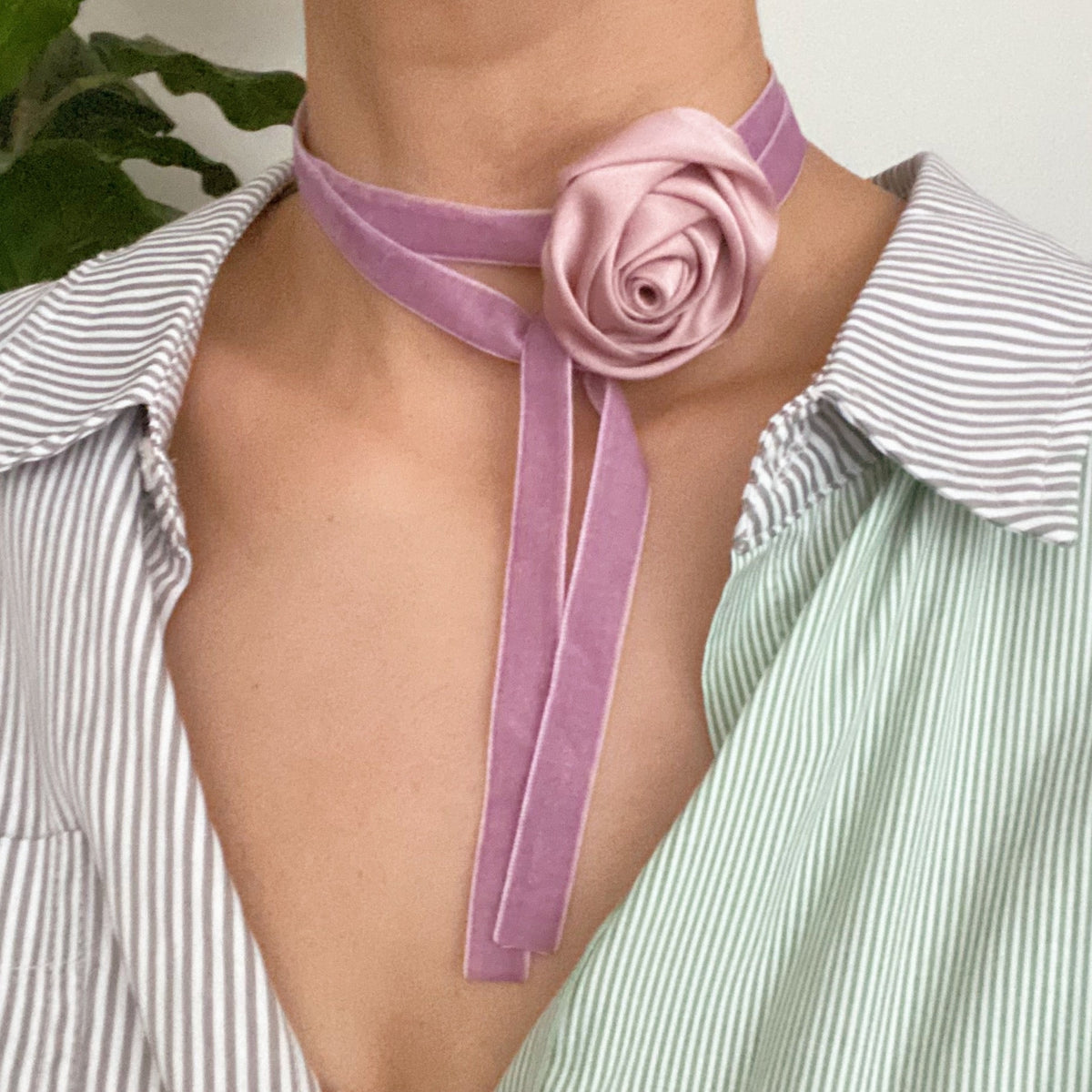 Velvet Rose Sash Necklace (view 12)
