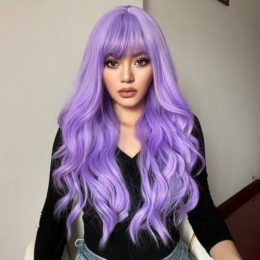 Lilac Long Wig (view 2)