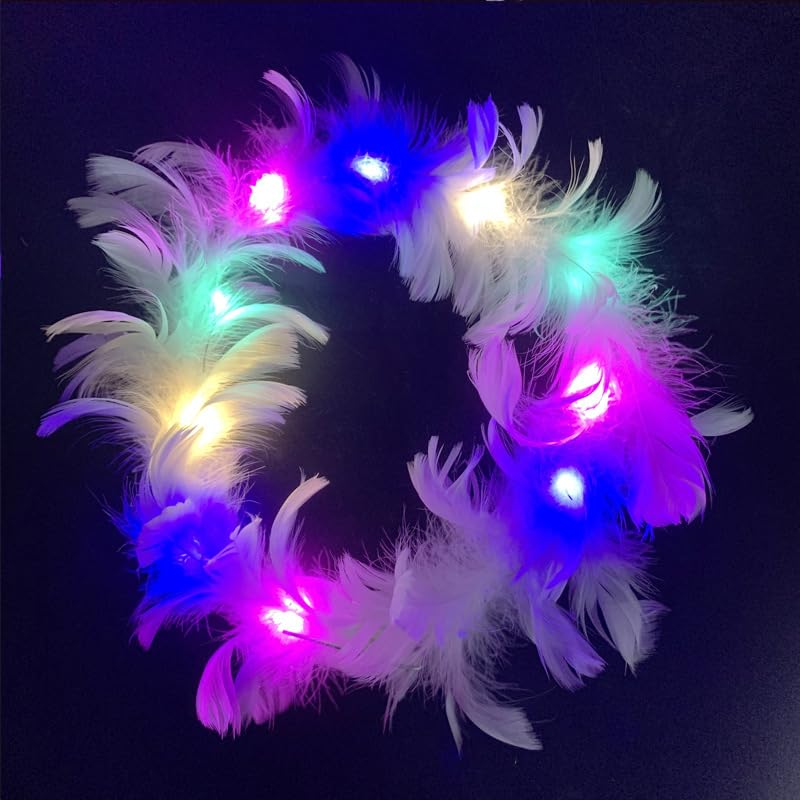 Light-Up Feather Halo (view 4)