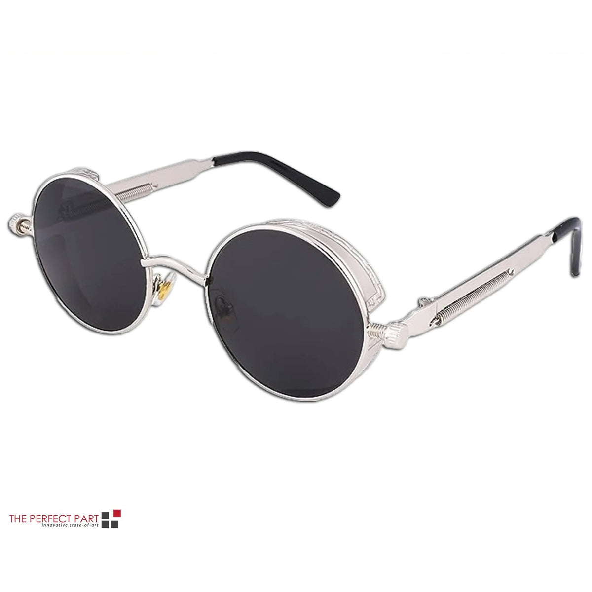 Round retro polarized sunglasses