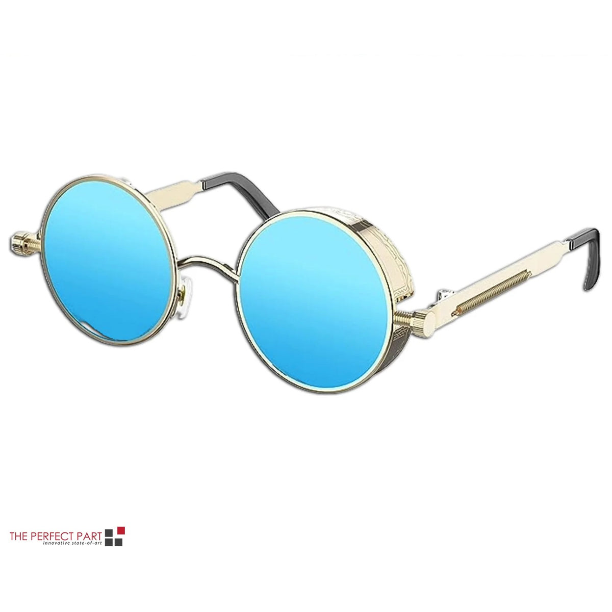 Round retro polarized sunglasses