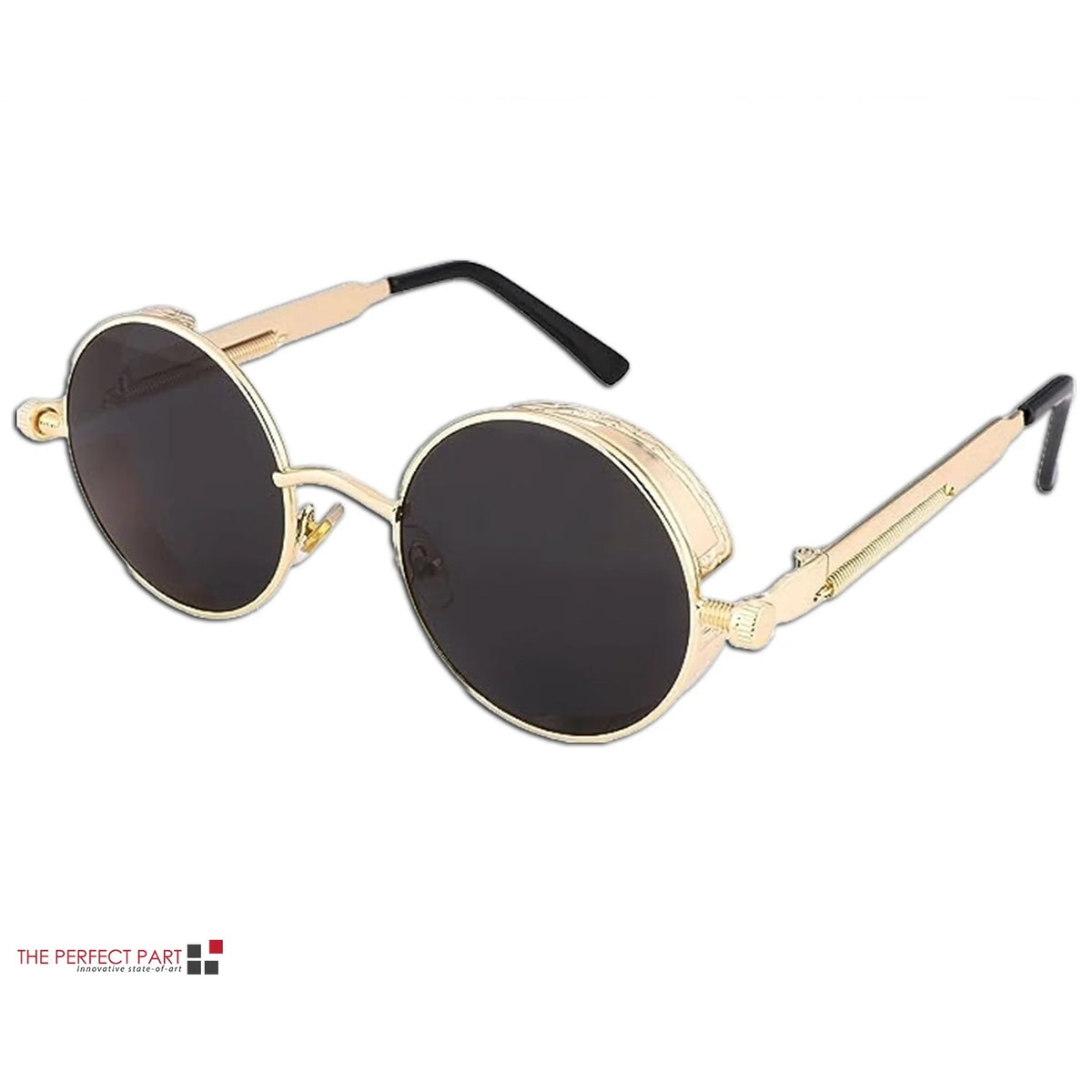 Round retro polarized sunglasses