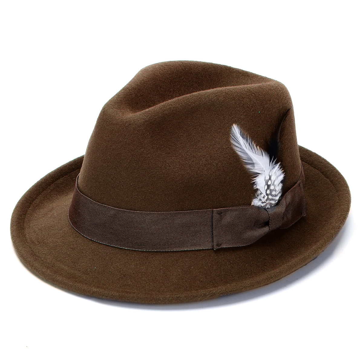 Brown Felt Fedora (view 2)
