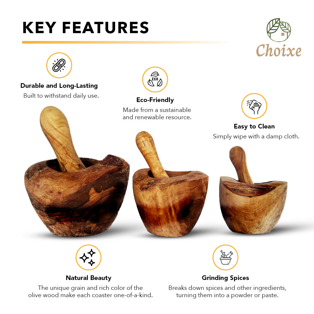 Olive Wood Mortar and Pestle (view 8)