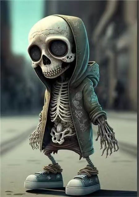 Resin Skeleton Figurine (view 3)