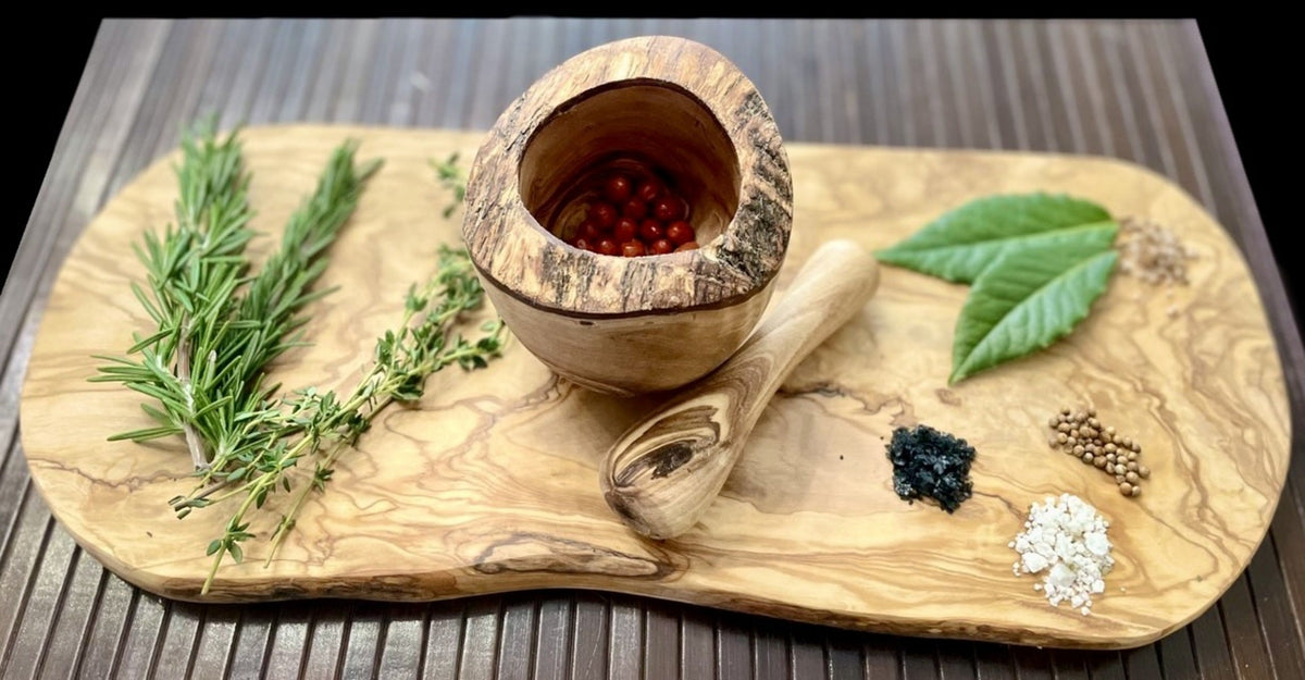 Olive Wood Mortar and Pestle (view 12)