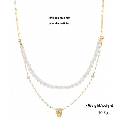 Skull Charm Necklace (view 4)