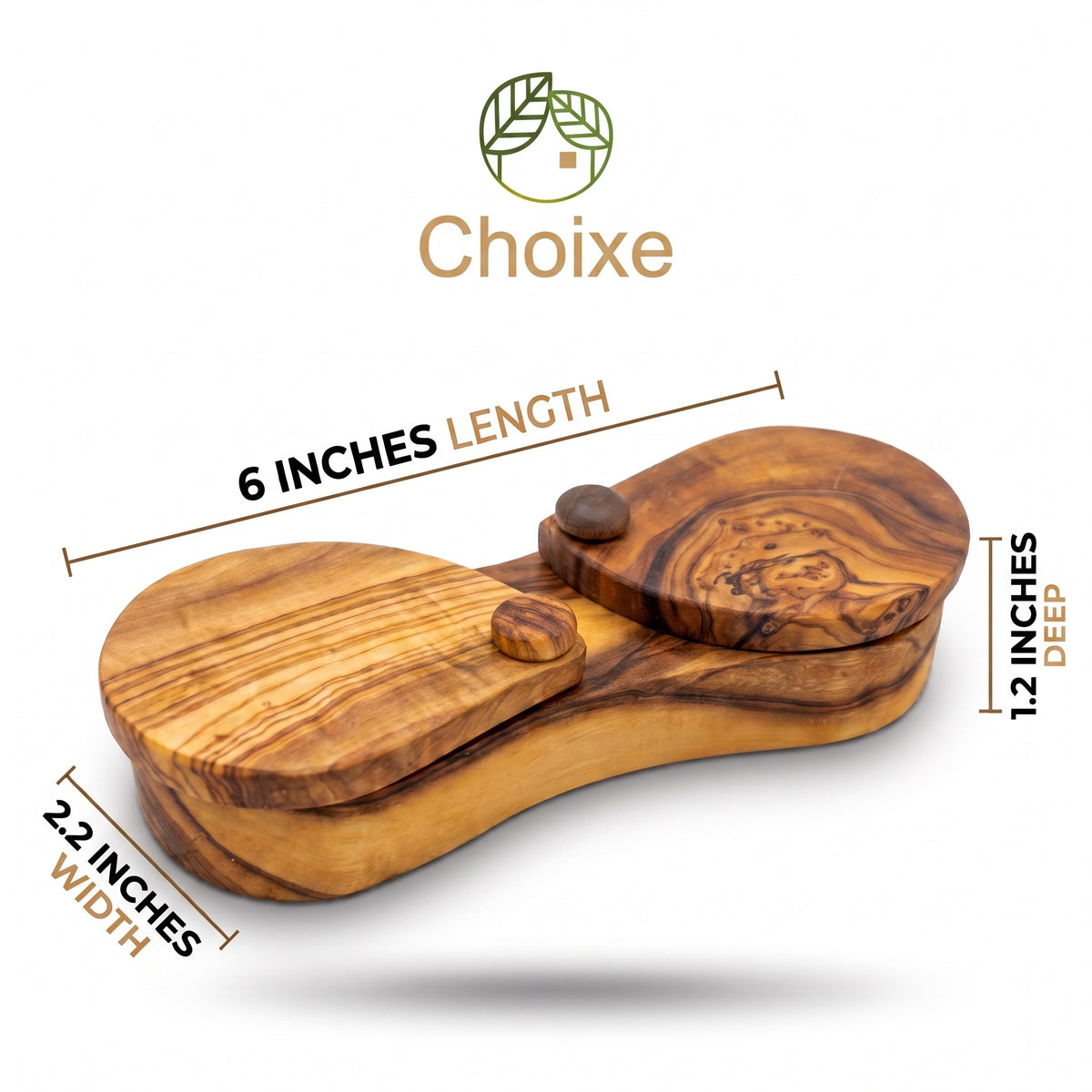 Olive Wood Spice Box (view 4)