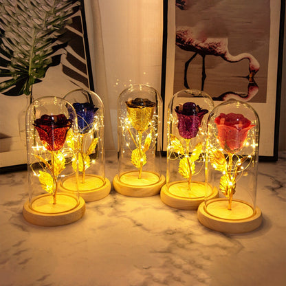 Eternal Rose in Glass with LED (view 2)