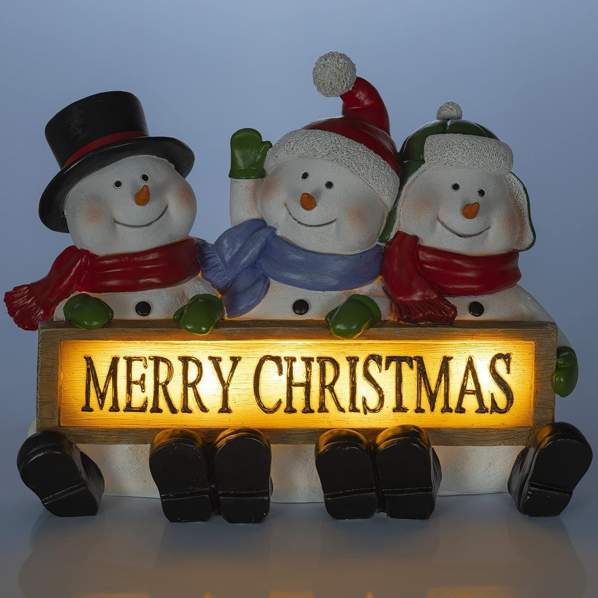 Merry Christmas Glowing Sign Trio