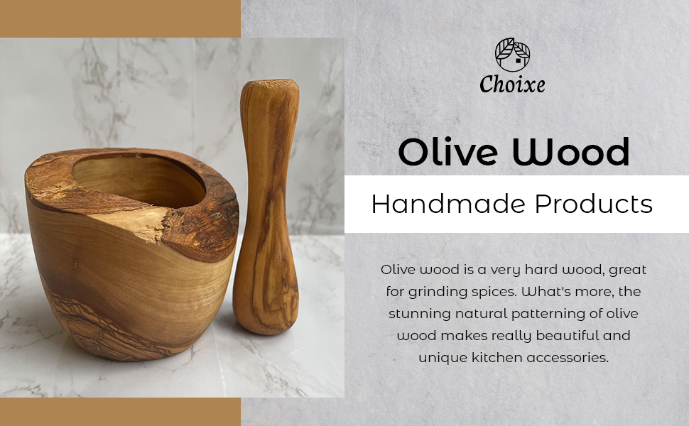 Olive Wood Mortar and Pestle (view 11)