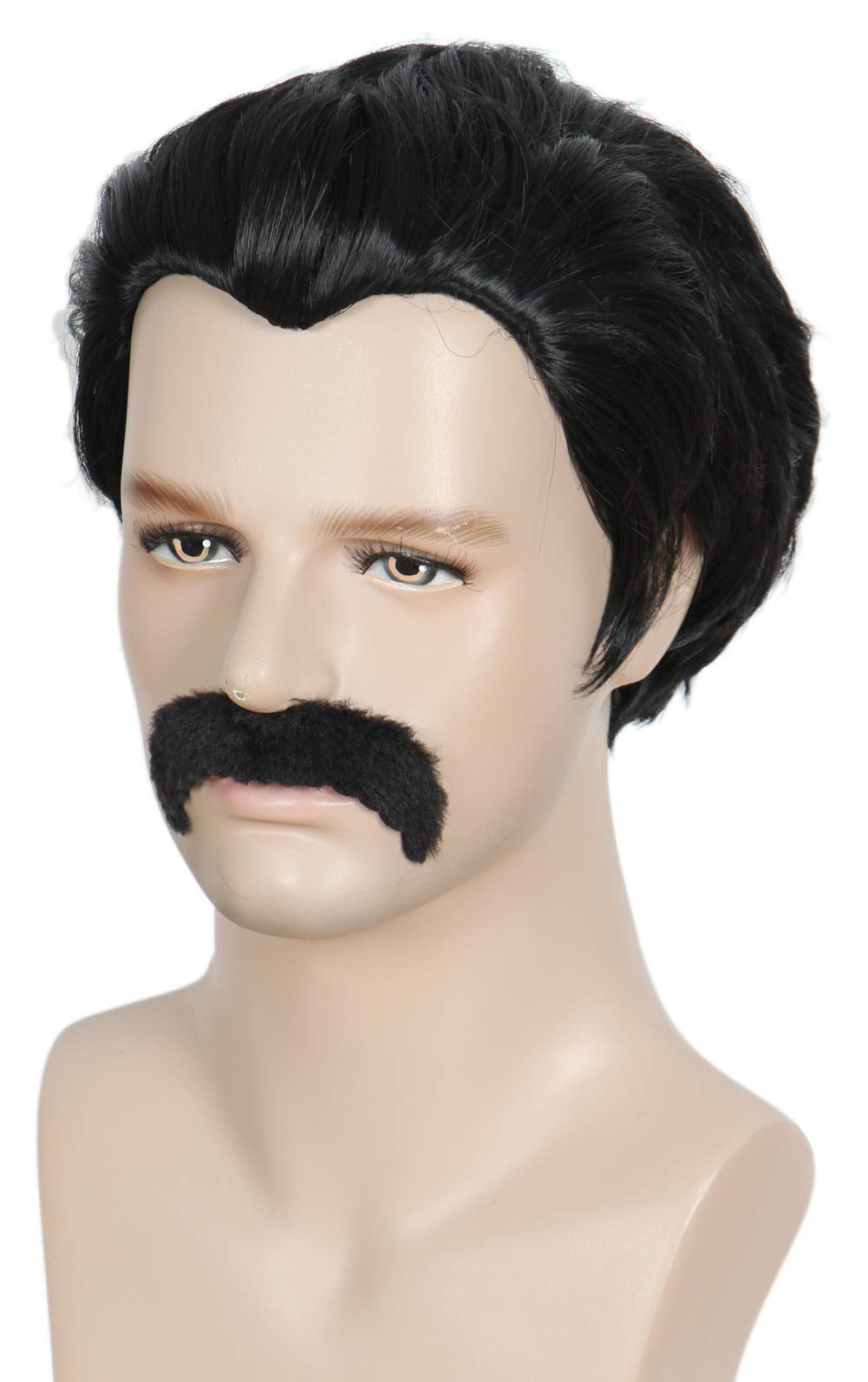 80s Disco Wig and Mustache