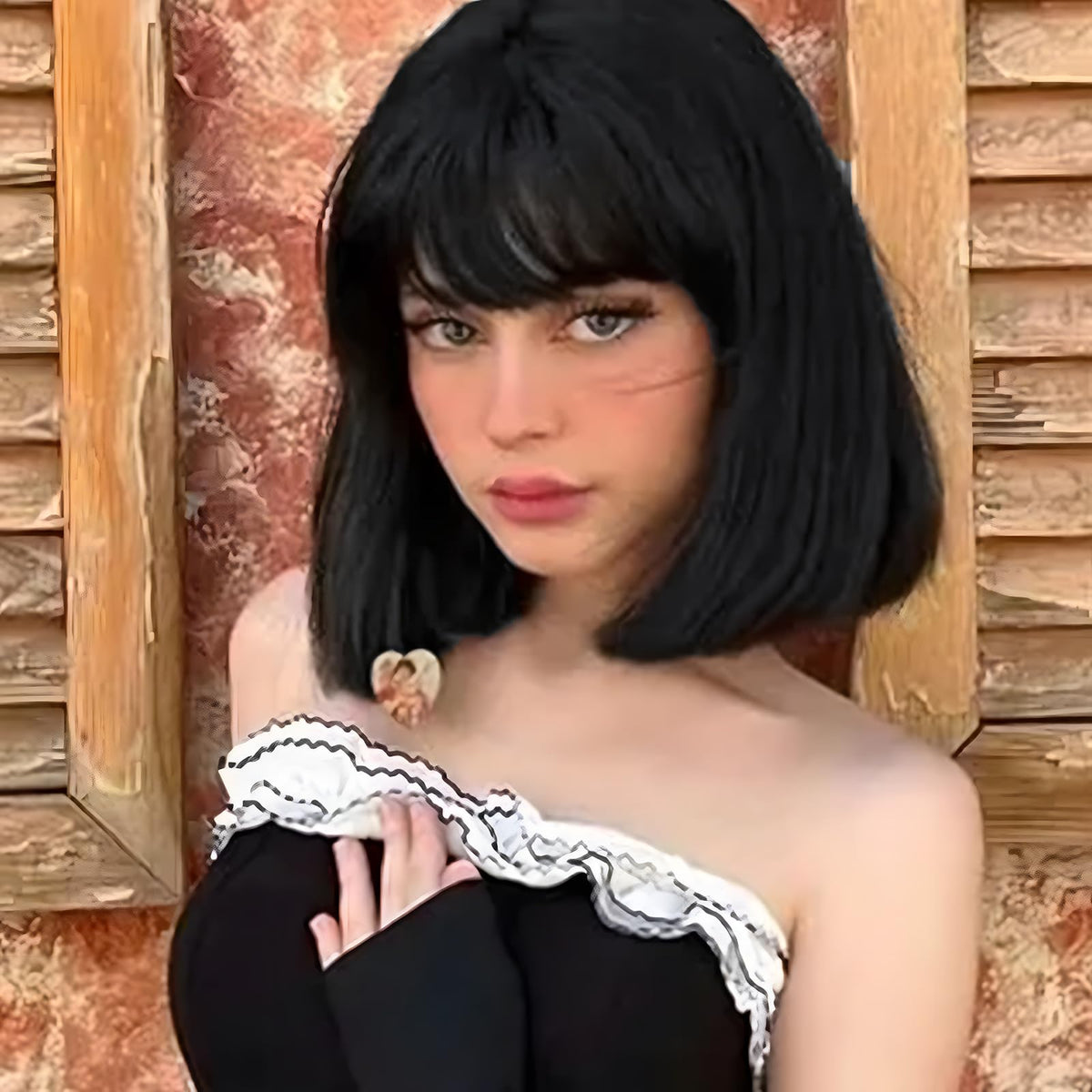 Black Bob Wig with Bangs