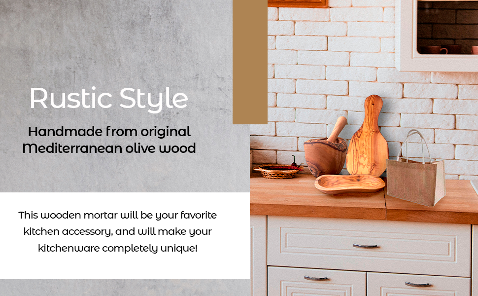 Olive Wood Mortar and Pestle (view 9)