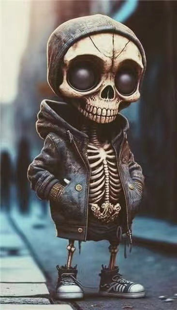 Resin Skeleton Figurine (view 4)