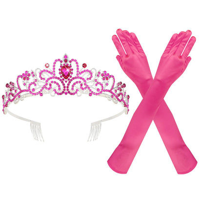 Pink Tiara and Gloves Set (view 3)