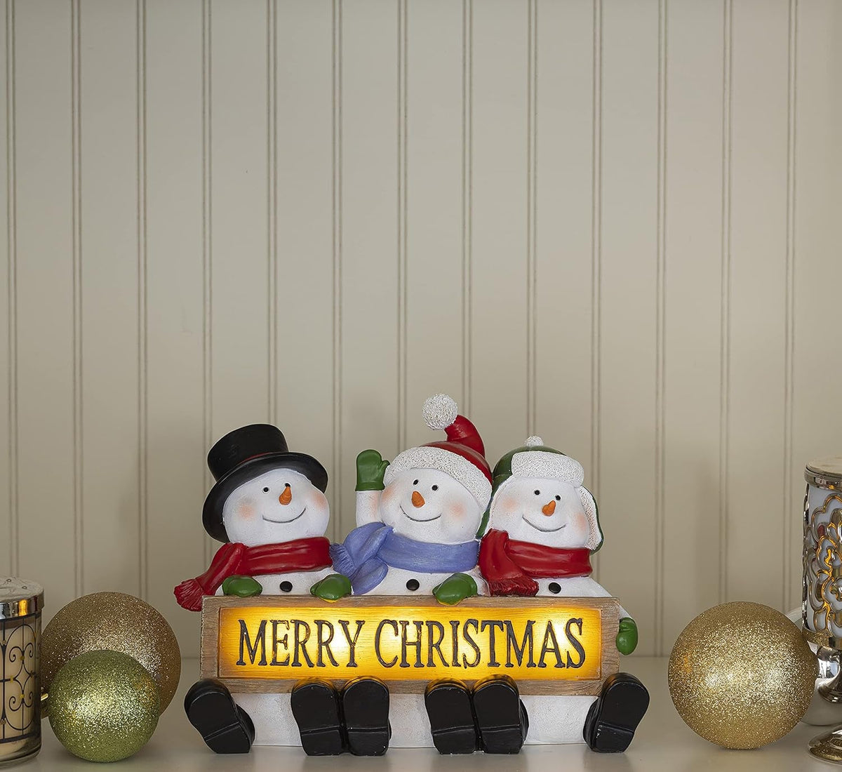 Merry Christmas Glowing Sign Trio (view 4)