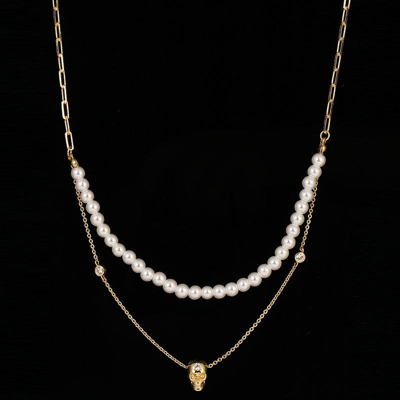 Skull Charm Necklace (view 3)