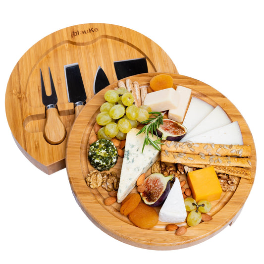 Swivel Cheese Board with Knife Drawer