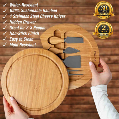 Swivel Cheese Board with Knife Drawer (view 12)