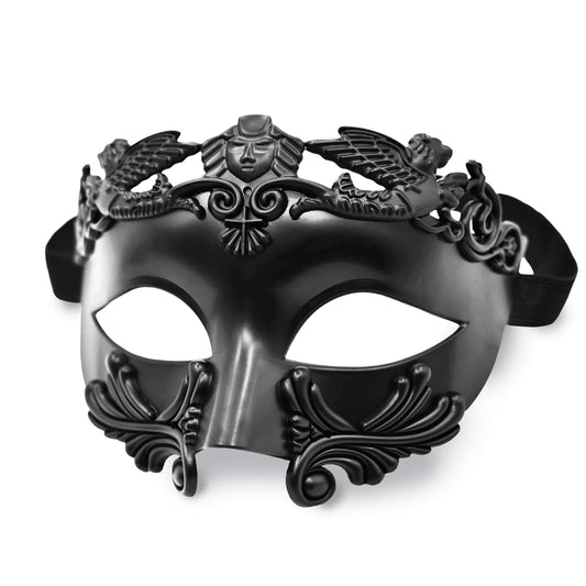 Black Roman Masquerade Mask (view 2)