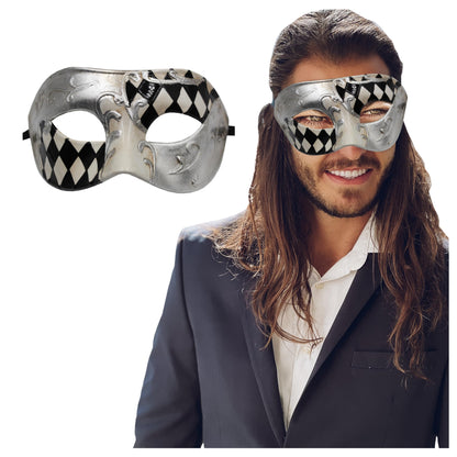 Black and Silver Venetian Mask (view 2)