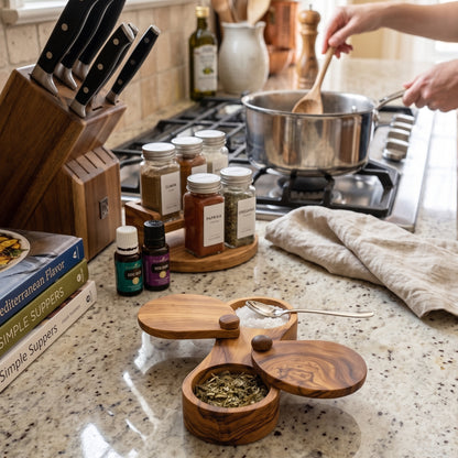 Olive Wood Spice Box (view 2)