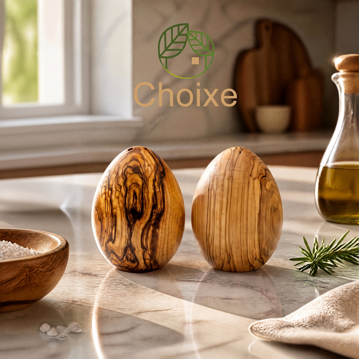 Olive Wood Salt and Pepper Shakers (view 4)