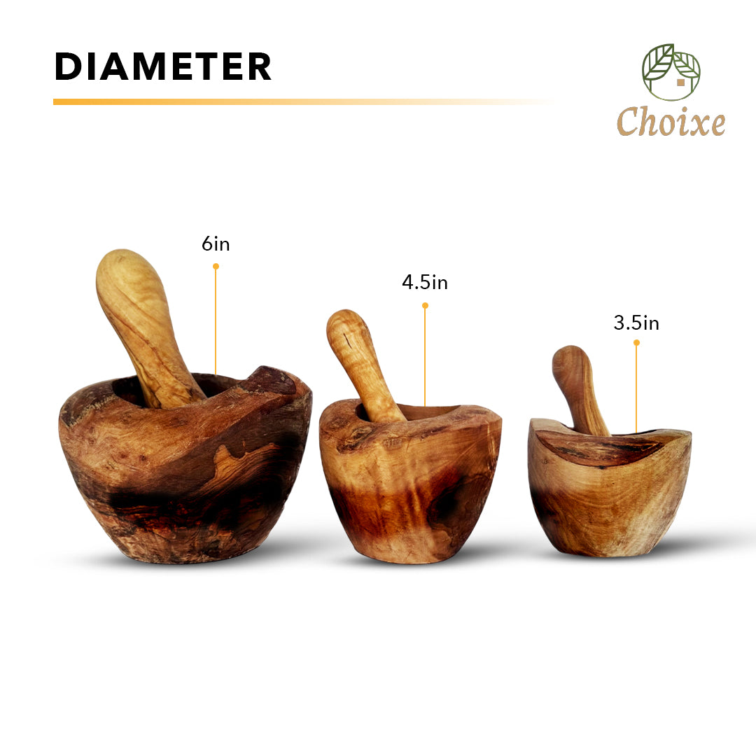 Olive Wood Mortar and Pestle (view 10)