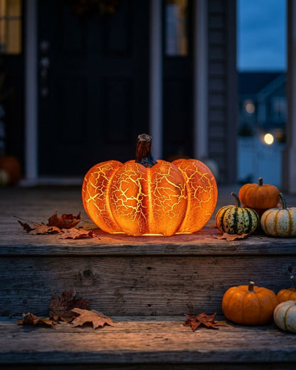 Glowing Pumpkin Lantern in use