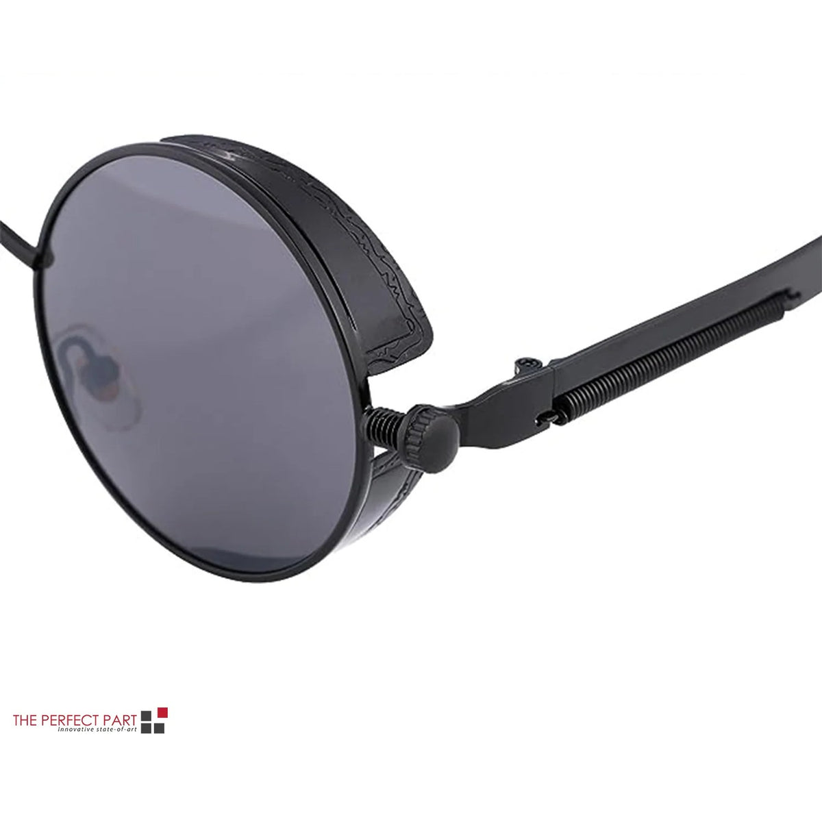 Round retro polarized sunglasses