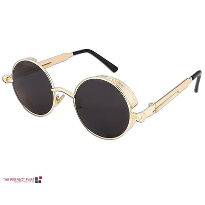 Round retro polarized sunglasses