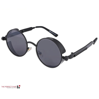 Round retro polarized sunglasses